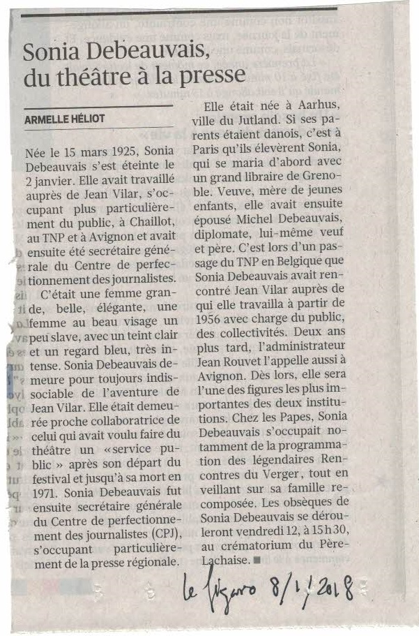 Le Figaro, 8 janvier 2018