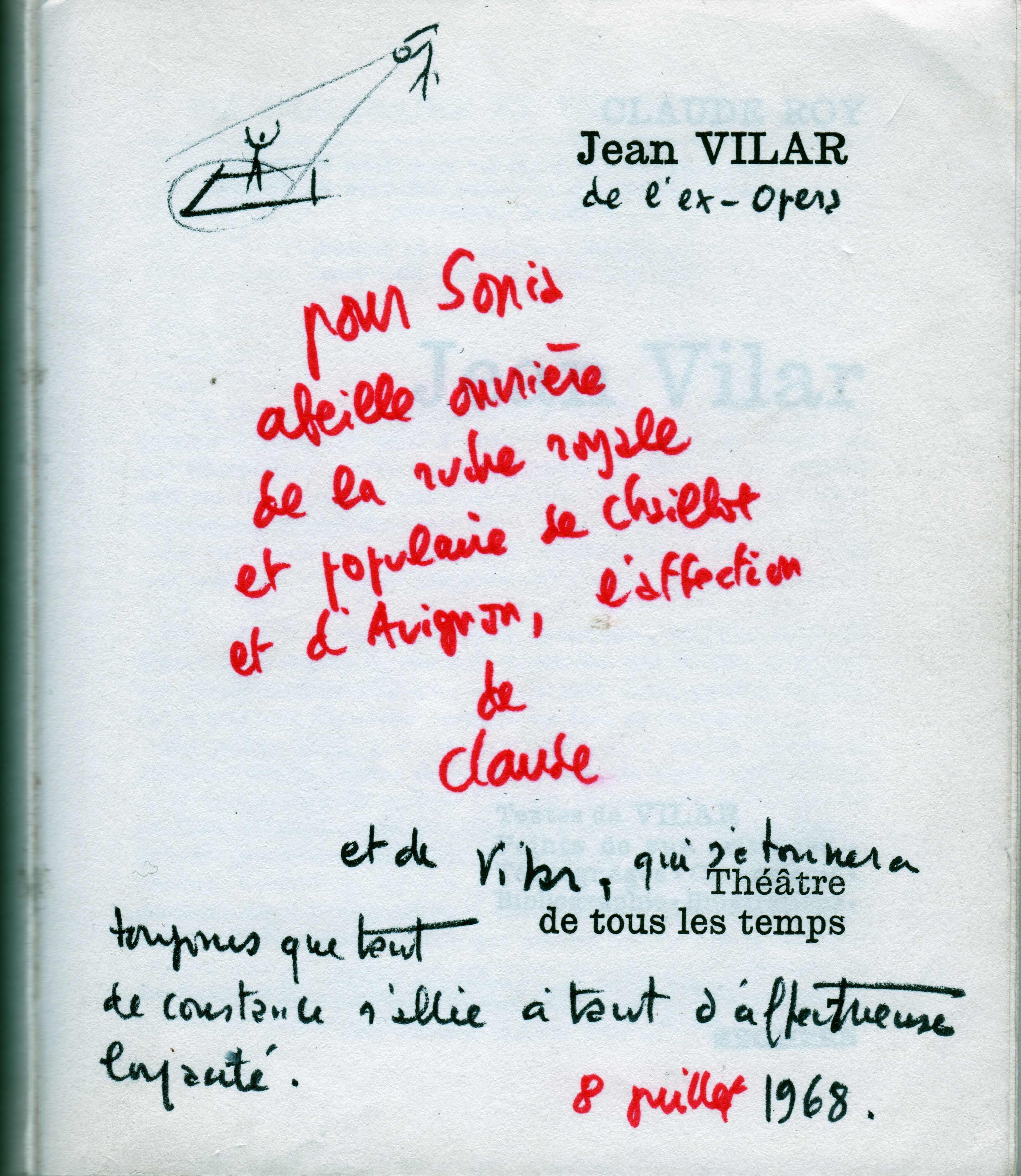 Dédicace du livre de Claude Roy "Jean Vilar"